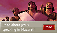 Jesus speaks in Nazareth
