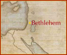 Map showing Bethlehem