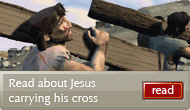 Jesus carries his cross