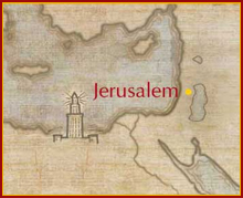 Map showing Jerusalem