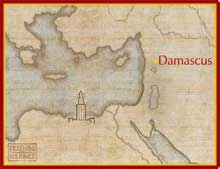 Map showing Damascus