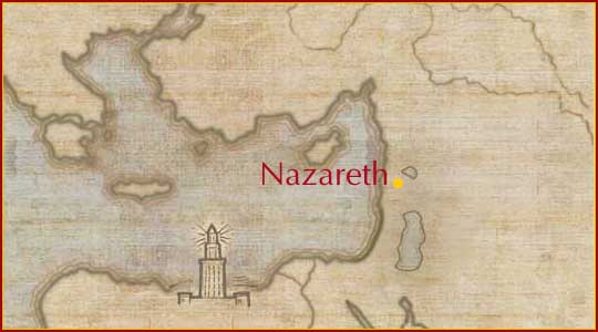 Map showing Nazareth
