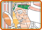 Download a colouring sheet (opens in a new window) Tiberius the vain